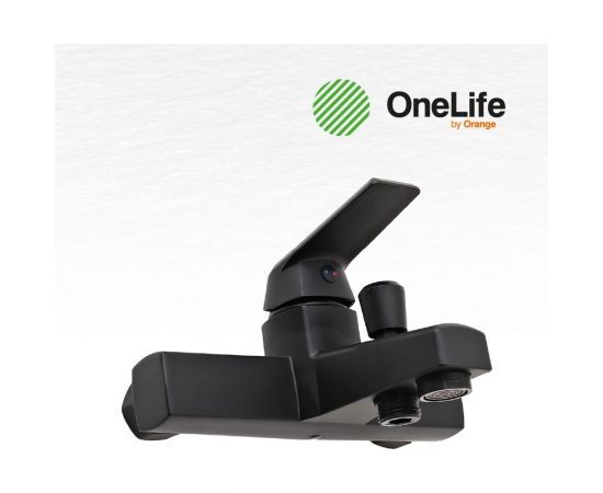 Полимерный смеситель для ванны и душа OneLife без душевого набора, цвет чёрный P02-100b – изображение 6