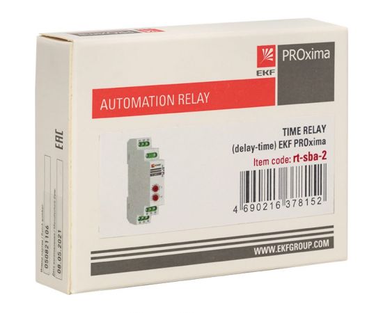 Реле времени EKF RT-SBA-2 (задержка времени включения) PROxima rt-sba-2 – изображение 2