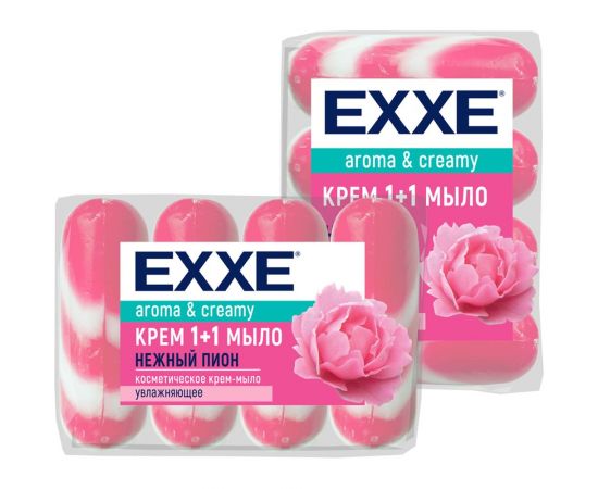 Крем-мыло EXXE Нежный Пион 4 шт., 90 г 230599 