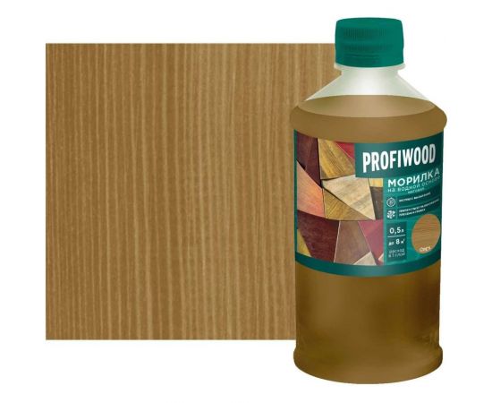 Морилка Profiwood на водной основе, орех, 0.5 кг 67692 