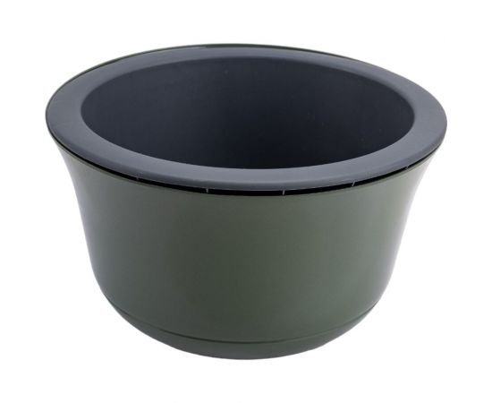 Пластиковый горшок liveingreen ОМЕГА нефрит, c прозрачной вкладкой, диам. 20 см, высота 12 см, 2.4 л ОМ20-32 