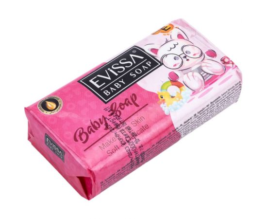 Детское туалетное мыло в картонной упаковке EVISSА 90 гр., Розовое М5145 
