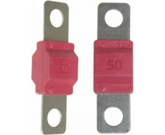Предохранитель Nord-Yada ABF-405 ленточный, с изолятором 50A 40,8x12,1 мм., d 5,6 мм., 2 шт. в упаковке 904630 