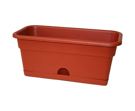 Балконное кашпо с поддоном Darel Plastic 5 0180 ДАР 80х20х17 см, 16 л, терракотовое 015171 