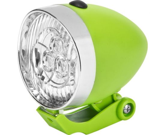 Фонарь STELS JY-592 передний 3 светодиода серебристо-зеленый 560092 