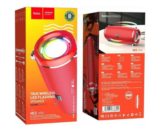 Портативная колонка Hoco HC2 красная 6931474738691 – изображение 2