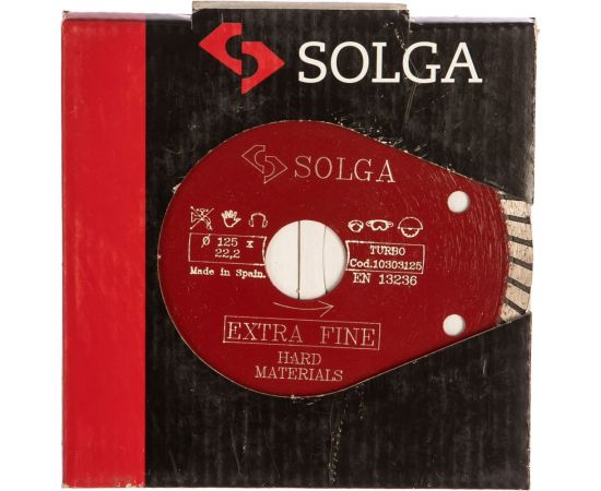 Диск алмазный сплошной (125х22,2 мм) HARD MATERIALS Solga Diamant 10303125 – изображение 3