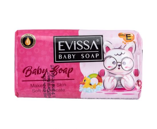 Детское туалетное мыло в картонной упаковке EVISSА 90 гр., Розовое М5145 – изображение 2