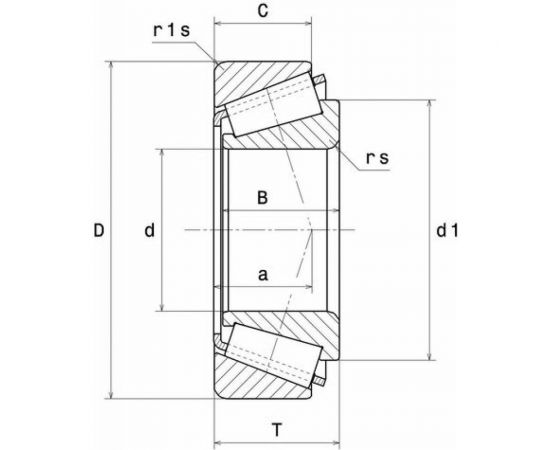 Однорядный конический роликоподшипник НСН 55x90x23 32011 – изображение 4