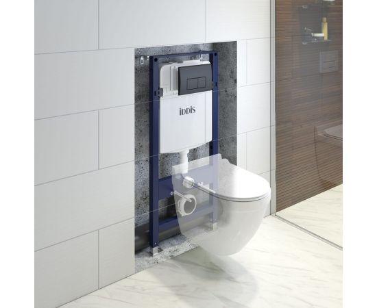 Комплект 2 в 1 IDDIS Optima Home инсталляция и клавиша смыва OPH00MBi32K – изображение 4