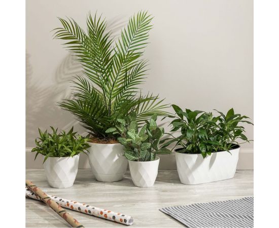 Горшок для цветов Idiland Laurel D 175 мм, 2.3 л, с поддоном, белый 221610929/01 – изображение 2