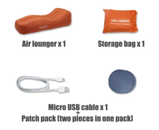 Надувной матрас-шезлонг Aerogogo GIGA GS1 коричневый GS1 Brown – изображение 2