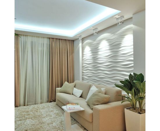 Стеновые панели 3D Artpole FORCE (гипсовые; белые; 600x600 мм; 1 шт; 0,36 кв.м) M-0001B – изображение 6