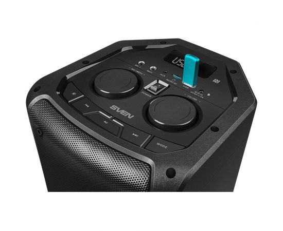 Портативная колонка SVEN АС PS-710 черная, 100 Вт, TWS, Bluetooth, FM, USB, microSD, LED-дисплей, 4400 мА*ч SV-021696 – изображение 3