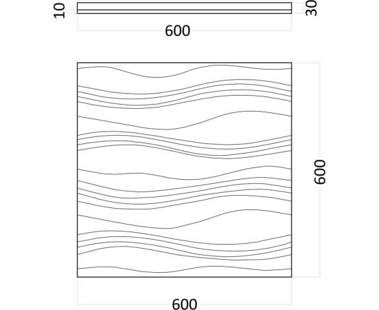 Стеновые панели 3D Artpole FORCE (гипсовые; белые; 600x600 мм; 1 шт; 0,36 кв.м) M-0001B – изображение 5