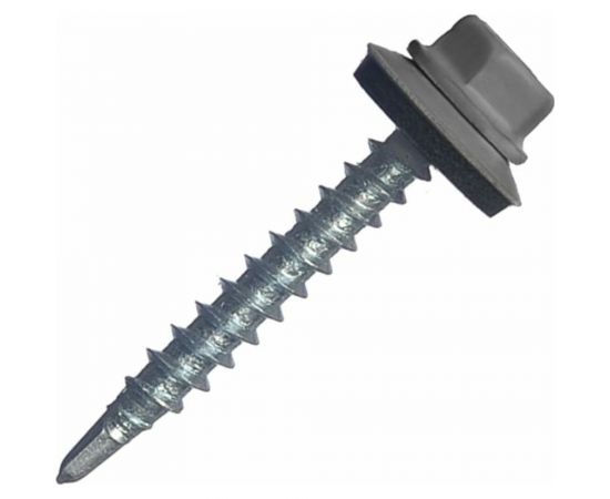 Кровельный саморез STARFIX 4,8x35 мм, цинк, шайба с прокладкой, PT1, RAL 7024, 200 шт. SMC2-44598-200 