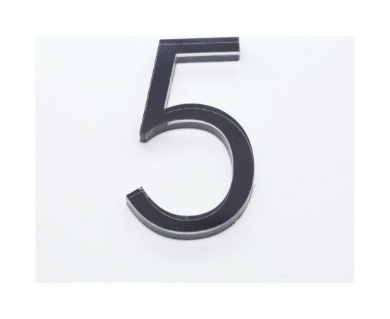 Цифра дверная 5 Brante LOFT 60 мм чёрная 150175 