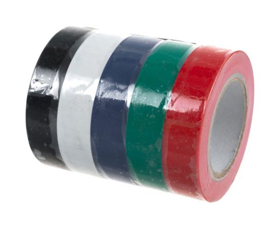 Изолента, набор из 5 цветов Smartbuy 0.15х15 мм, 10 метров SBE-IT-15-10-mix 