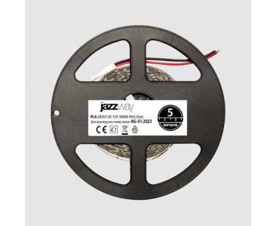 Светодиодная лента Jazzway PLS 2835/120-12V 3000K, IP65, 5m, теплый белый 2859112 
