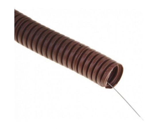 Легкая гофротруба ПВХ Урал ПАК с протяжкой под темное дерево-20 мм (25), м ГФ-9104120-025 