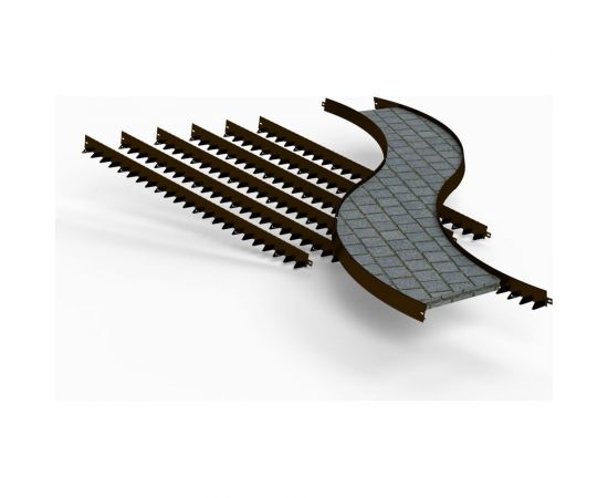 Бордюр ООО Металекс Metalex 100х70x2000 мм, коричневый, 6 шт. BRK107020 