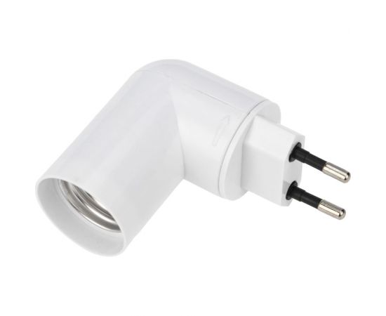 Цокольный светильник в розетку REXANT Е27 с выключателем 11-8881 