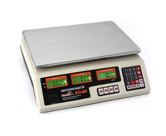 Электронные торговые весы ЭЛЕКТРОПРИБОР ВТЭ-40У 