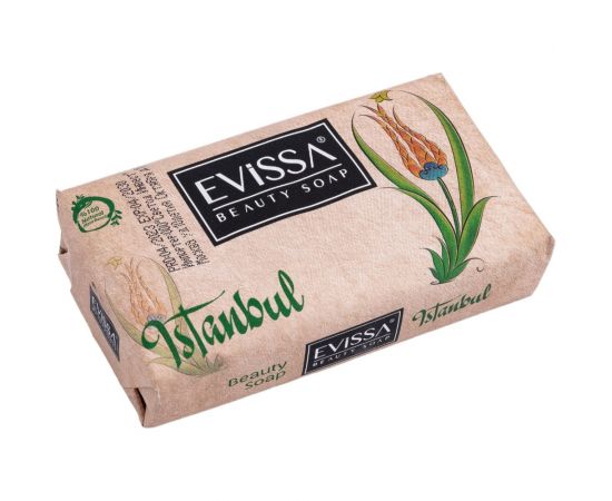 Парфюмированное туалетное мыло EVISSА с французскими отдушками в крафтовой бумаге, 140 гр, Стамбул М1765 