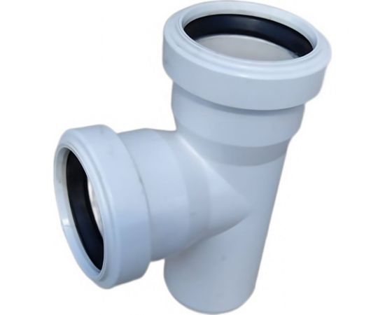 Тройник ХЕМКОР НПВХ, 50x50, 87 градусов ВК ШУМЭКС 2391061 – изображение 2