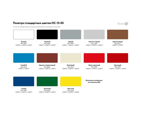 Эмаль Elcon ОС-12-03 ярко-красная, до 150 градусов, 25 кг 00-00002103 – изображение 15