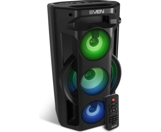 Портативная колонка SVEN АС PS-680 черная, 65 Вт, TWS, Bluetooth, FM, USB, microSD, LED-дисплей, пульт, 4400 мА*ч SV-020187 – изображение 3