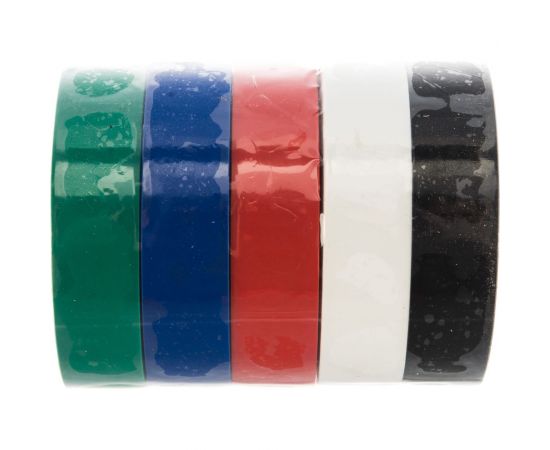 Изолента, набор из 5 цветов Smartbuy 0.15х15 мм, 10 метров SBE-IT-15-10-mix – изображение 4