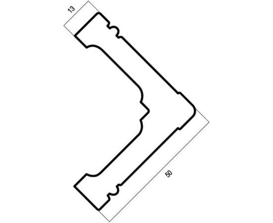 Угол Cosca 182-14 интерьерный багет, 50 мм, жемчуг СПБ019714 – изображение 3