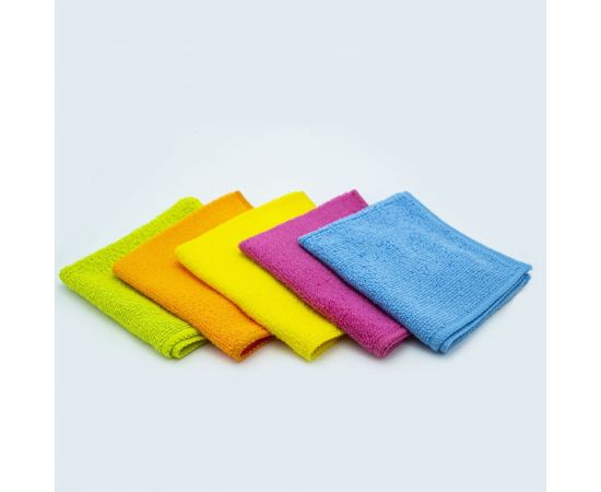 Салфетки для уборки из микрофибры, универсальные, 5 шт. в упаковке, размер 25x25см 8002 – изображение 2