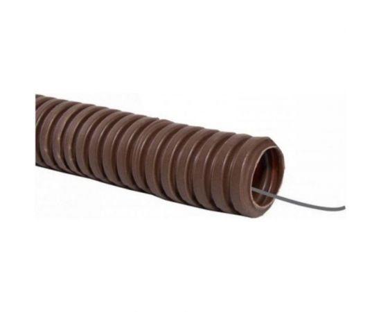 Легкая гофротруба ПВХ Урал ПАК с протяжкой под темное дерево-20 мм (25), м ГФ-9104120-025 – изображение 3