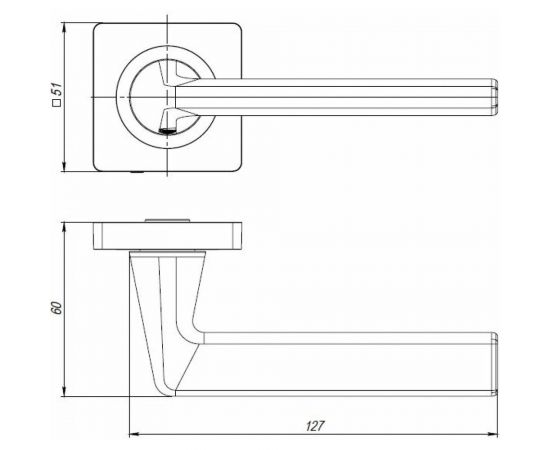 Раздельная ручка Ajax TREND JK SN/CP-3 матовый никель/хром 44327 – изображение 2