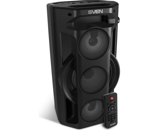 Портативная колонка SVEN АС PS-680 черная, 65 Вт, TWS, Bluetooth, FM, USB, microSD, LED-дисплей, пульт, 4400 мА*ч SV-020187 – изображение 2