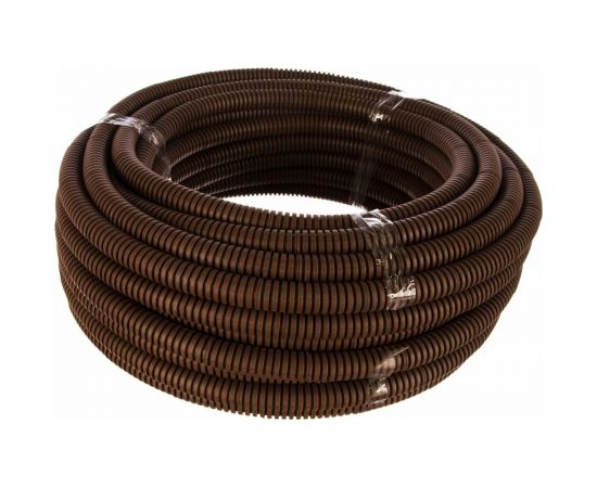 Легкая гофротруба ПВХ Урал ПАК с протяжкой под темное дерево-20 мм (25), м ГФ-9104120-025 – изображение 2