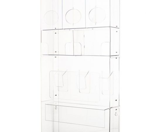 Органайзер для одноразовых СИЗ Evdar настенный, 3 упаковки перчаток, 3 вида СИЗ, маски, пакеты O34020 – изображение 2