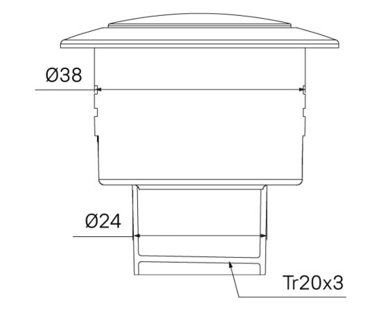 Кнопка слива для арматуры IDDIS 1-ур, 38 мм, хром 92038SB1AR – изображение 5