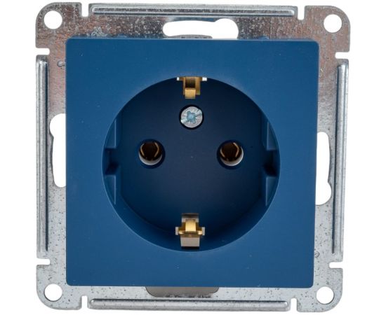 Розетка Systeme Electric Atlasdesign аквамарин с заземлением, 16а ATN001143 
