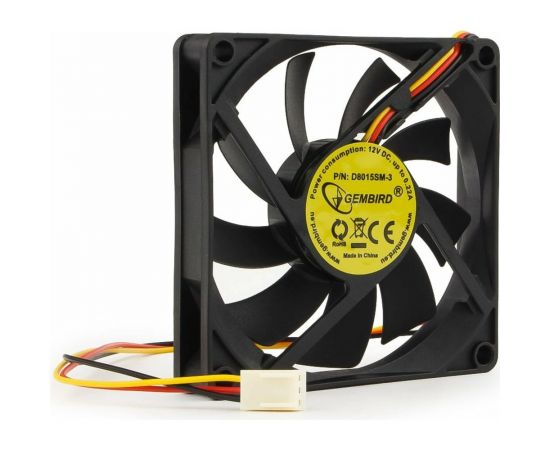 Вентилятор Gembird 80x80x15, втулка, 3 pin, провод 30 см, D8015SM-3 