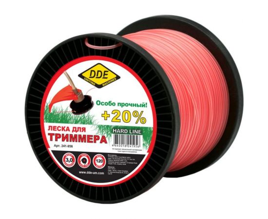 Корд триммерный Hard line на катушке (120 м; 3.0 мм) DDE 241-956 