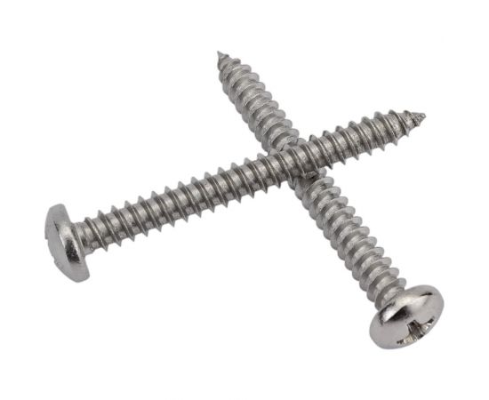 Нержавеющий саморез с полукруглой головкой KREPFIELD 4,2x38 мм, DIN 7981, А2, крестообразный шлиц PH, 50 шт. 7981А2САМОРЕЗ4.2X38-50 