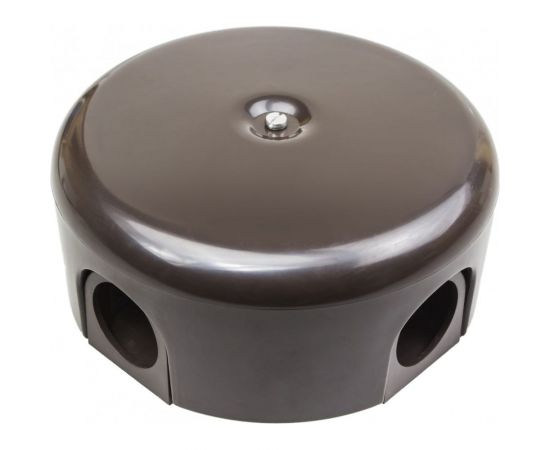 Распределительная коробка Bironi 78мм, пластик, цвет коричневый (4 кабельных ввода в комплекте) B1-521-22-K 