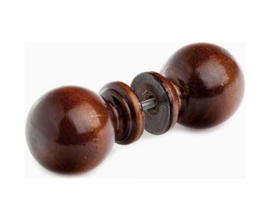 Деревянная ручка-кнопка Ликон лак, тёмная, с малым глазком 6245 