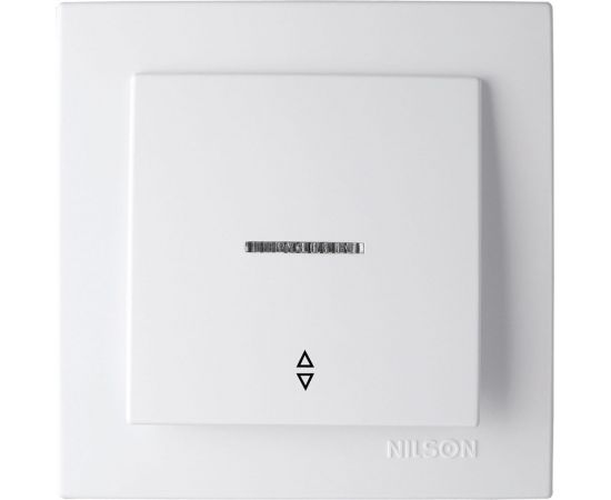1-клавишный проходной выключатель Nilson СУ с подсветкой, TOURAN-ALEGRA-THOR, белый 24111008 