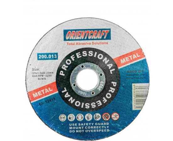 Диск отрезной по металлу 125x1.0x22.2 мм, 10 шт Orientcraft OC1251022210 