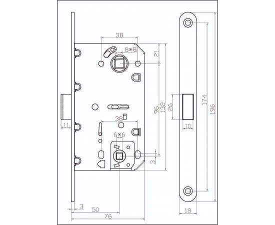 Магнитная сантехническая защёлка ADDEN BAU WC-5096 MAG BLACK NICKEL 940002023047 – изображение 2