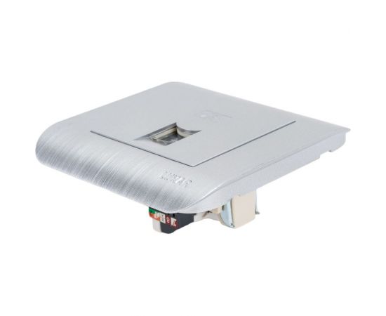 Компьютерная розетка LUXAR Deco с/у RJ-45 серебро с рифленой рамкой 4606400620396 – изображение 5